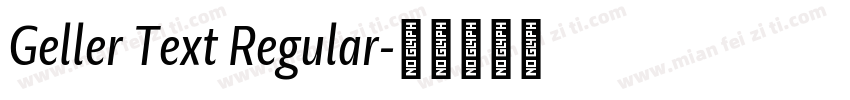 Geller Text Regular字体转换